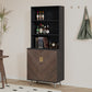 Accent Storage Cabinet with Doors, Bar Cabinet Buffet for Living Rooms, Hallways, and Kitchens