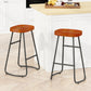 Stylish and Minimalist Bar Stools Set of 2 Counter Height Bar Stools for Kitchen Island Brown