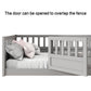 Full size floor bed, children's floor bed frame, Montessori wood floor bed, support Flat noodles gray