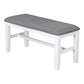 Juego de mesa de comedor de madera TOPMAX de 6 piezas con banco tapizado y 4 sillas, estilo rústico en gris y blanco