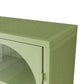 Glass Doors Modern Two-door Wall Cabinet with Featuring Three-tier Green