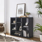 Open Wooden Open Shelf Bookcase Freestanding Display Storage Cabinet with 7 Cube Storage Spaces