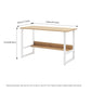 Computer Desk with Storage Rack, Simple Wooden Design for Bedrooms and Student Home Offices