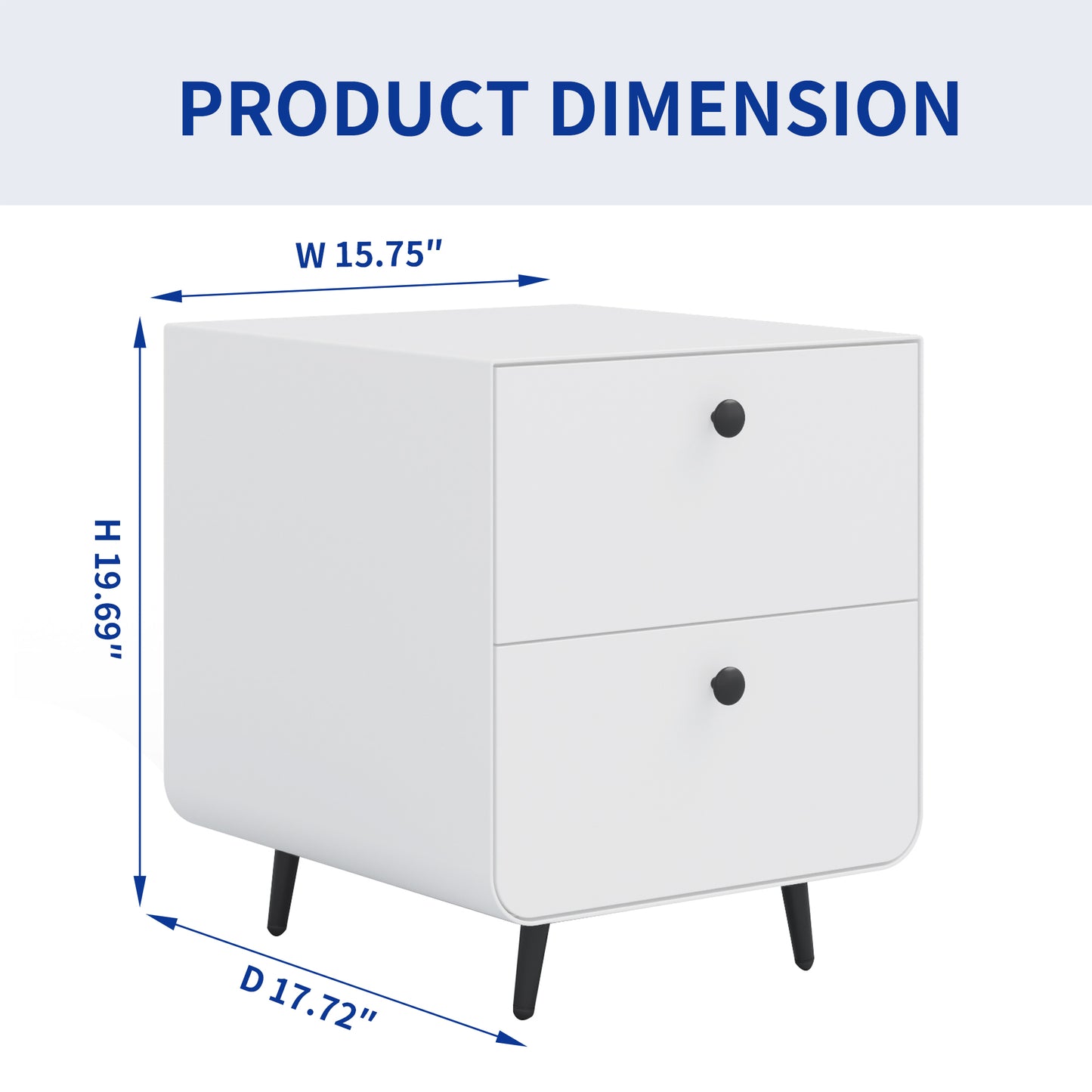 Modern Night Stand Storage Cabinet for Living Room Bedroom Steel Cabinet