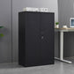 Metal storage cabinet with locked door and adjustable shelf foldable storage cabinet black