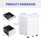 3 Drawer Mobile File Cabinet with Lock Steel File Cabinet for Legal/Letter/A4/F4 Size Fully Assembled Include Wheels