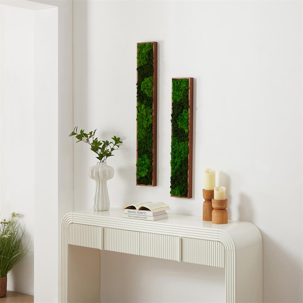 Rectangular Mixed Moss Wall Art, only the Medium