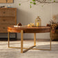 Modern Retro Splicing Round Coffee Table Fir Wood Table Top with Gold Cross Legs Base(Same SKU:W757126236)