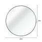 Black 24 Inch Metal Round Bathroom Mirror