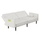 Sofa bed in White Cotton Linen Fabric