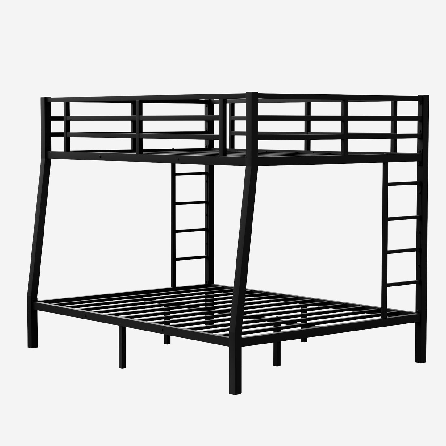 Metal Full XL Over Queen Bunk Bed for Teens and Adults, Space-Saving and Noise-Reduced Design