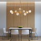 Modern Crystal Chandeliers, 9 Lights Golden Chandelier for Living Room Bedroom (Bulbs Not Included)