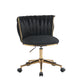 Office desks and chairs, with adjustable wheels and cushioned office desks and chairs that conform to ergonomics (black)