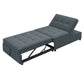 Four in one sofa bed, chair bed, multifunctional folding Ottoman bed with storage bag and USB port, dark blue