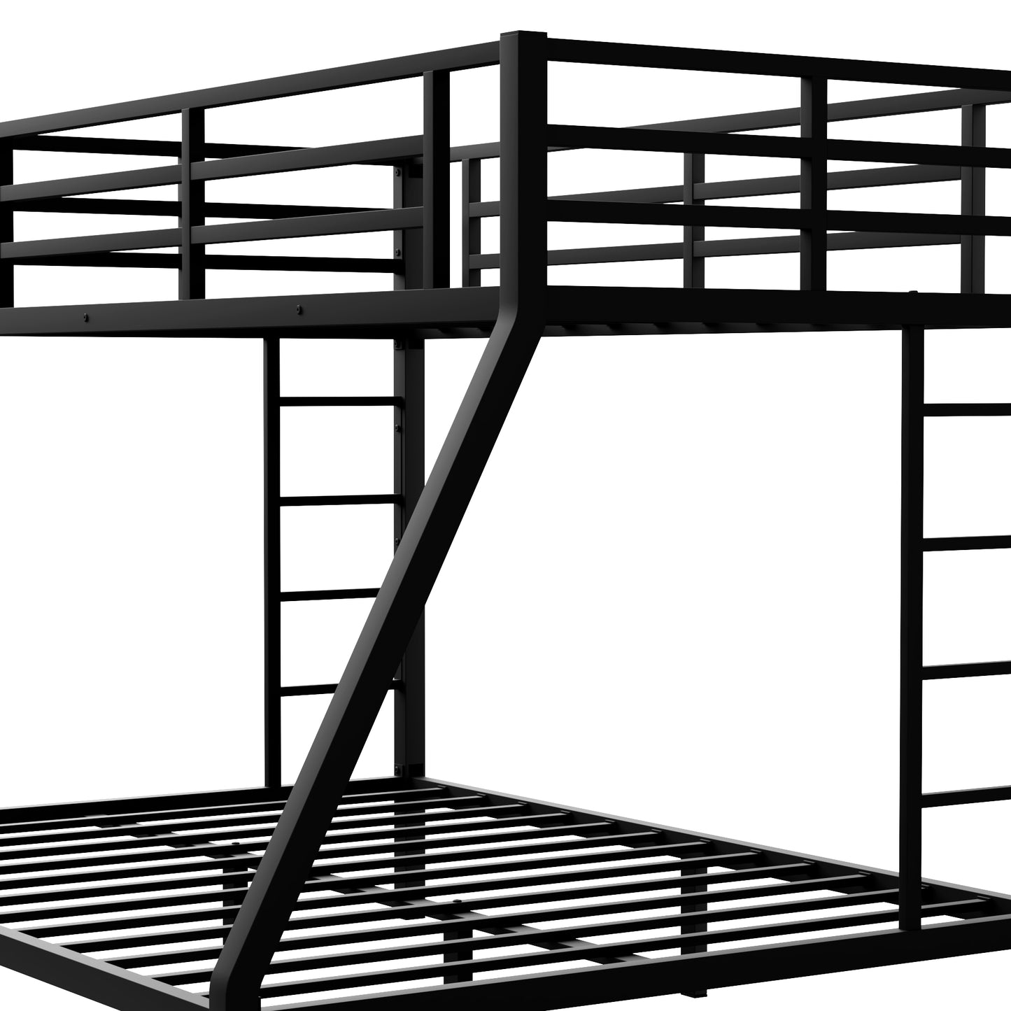 Metal Twin XL over Queen Bunk Bed for Teens and Adults,Space-Saving/Noise Reduced/No Box Spring Needed