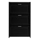 U-Can Shoe Storage Cabinet for Entryway with 3 Flip Drawers, Modern Shoe Organizer Cabinet, Free Standing Shoe Rack Black