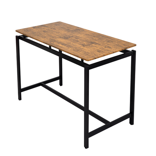 TREXM 5-piece compact bar table with table and stool - modern industrial design brown