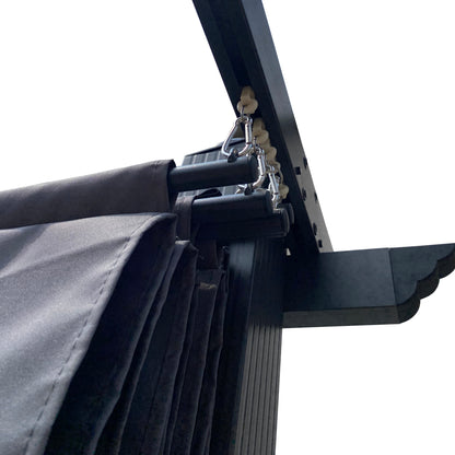 Outdoor Retractable Pergola Gray