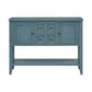 REXM Cambridge Series Retro Console Desk with 4 Small Drawers and Bottom Shelf, Spacious Storage Design