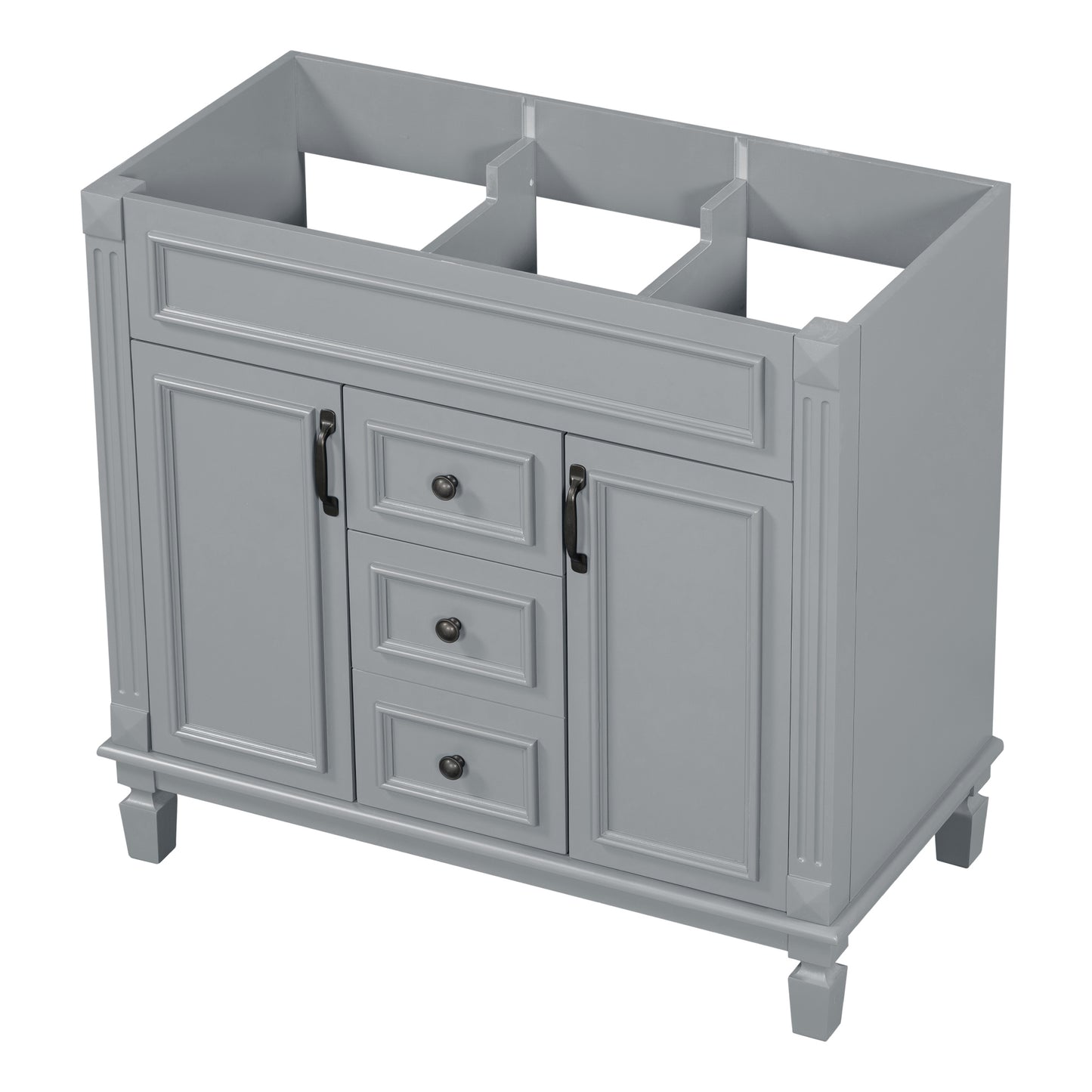 36" Bathroom Vanity Cabinet Only, Modern Storage with 2 Soft-Closing Doors and 2 Drawers