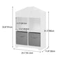 Kids Dollhouse Bookcase with Storage 2-Tier Storage Display Organizer (White/Gray)