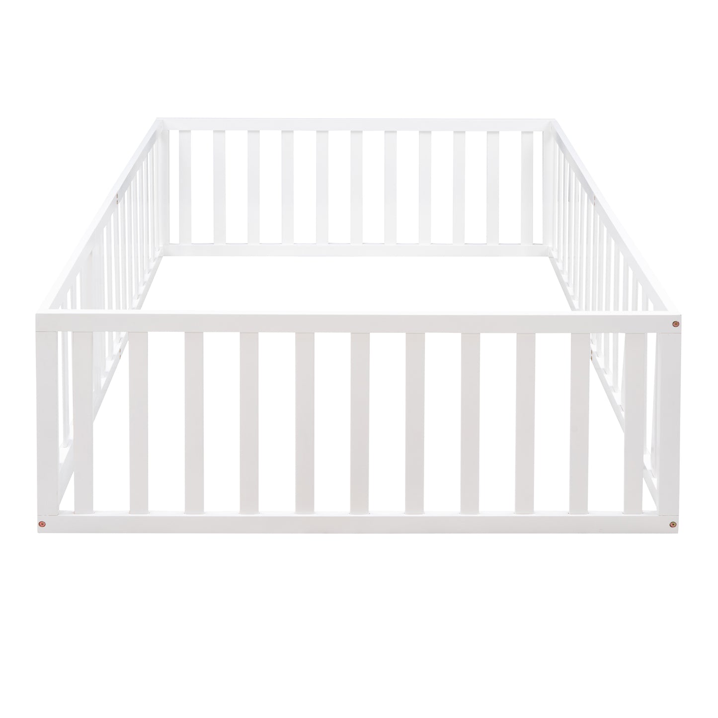 Full Size Wood Daybed Frame with Fence White(OLD SKU:WF289662AAK)