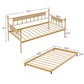 Daybed sofa bed metal framed with trundle twin size  golden 77'' L x 40.6'' W x 14.5''H