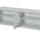 Side panel storage cabinet, TV stand, modern style cabinet, white, 64 inches wide x 15 inches deep x 23.23 inches high.