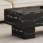 The black coffee table has patterns Modern rectangular table suitable for living rooms and apartments