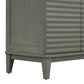 TREXM Side Panel Buffet with 4 Doors, Large Storage Cabinet with Adjustable Shelves and Metal Handles, Antique Gray