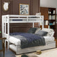 Twin over Pull-out Bunk Bed with Trundle  White