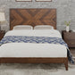 Mid-Century Modern Platform Bed Wood Slat Support with No Box Spring Needed,Queen, Walnut