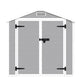 6' x 4.4' Resin Weather Resistant Outdoor Storage Shed with Floor for Garden,Backyard,Pool Tool, Light Grey