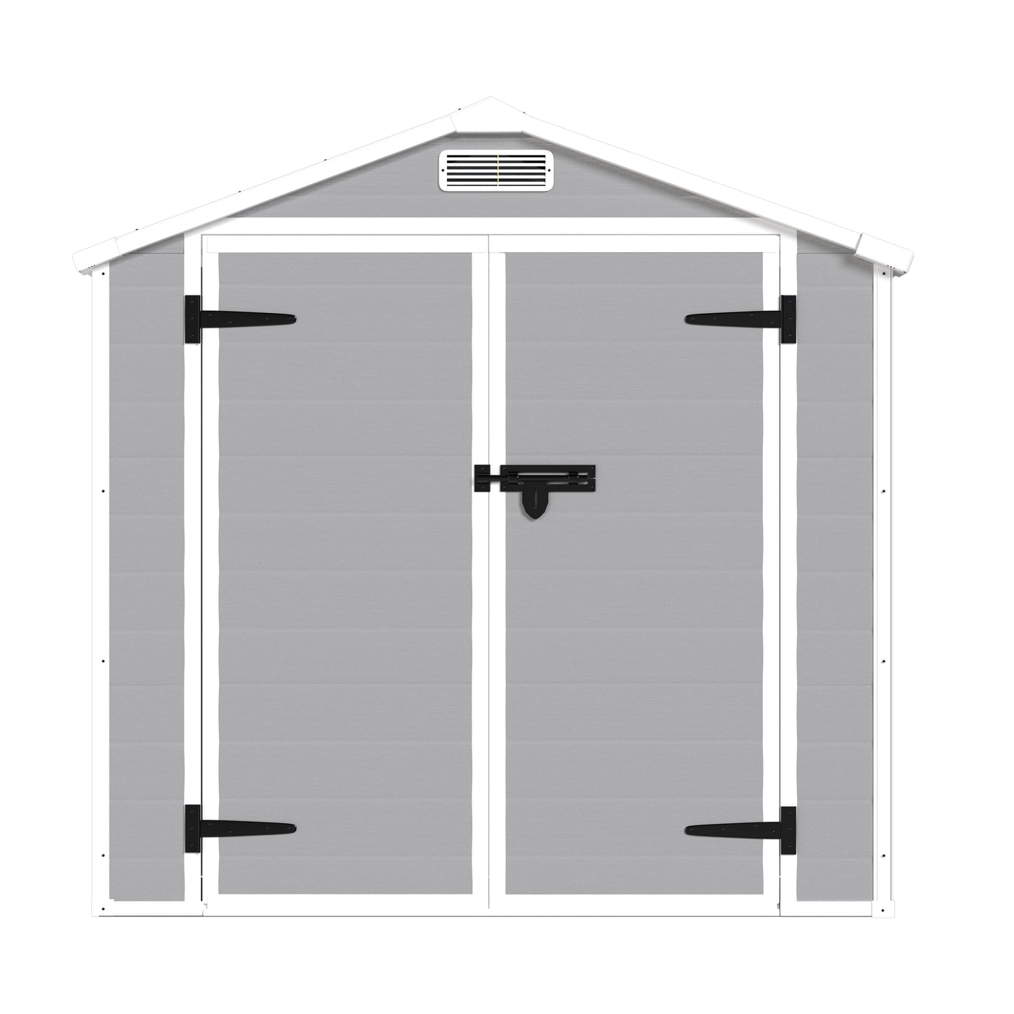 6' x 4.4' Resin Weather Resistant Outdoor Storage Shed with Floor for Garden,Backyard,Pool Tool, Light Grey