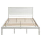 Platform Bed Frame with Headboard, Wood Slat Support, No Box Spring Needed  Queen  White