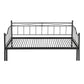 Twin Size Metal Daybed with Trundle Daybed with Slat No Box required Black