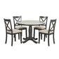 Orisfur 5 Pieces Dining Table and Chairs Set for 4 Persons Kitchen Room Solid Wood Table with 4 Chairs