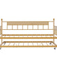 Daybed sofa bed metal framed with trundle twin size  golden 77'' L x 40.6'' W x 14.5''H