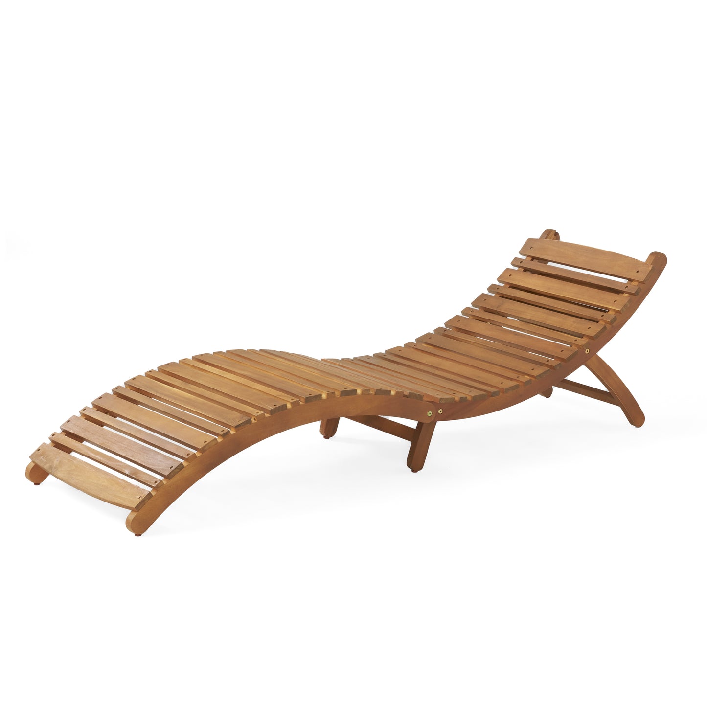 Chaise longue plegable de madera Lahaina, perfecta para relajarse al aire libre