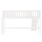 Twin Size Low Loft Bed with Ladder and Slide White