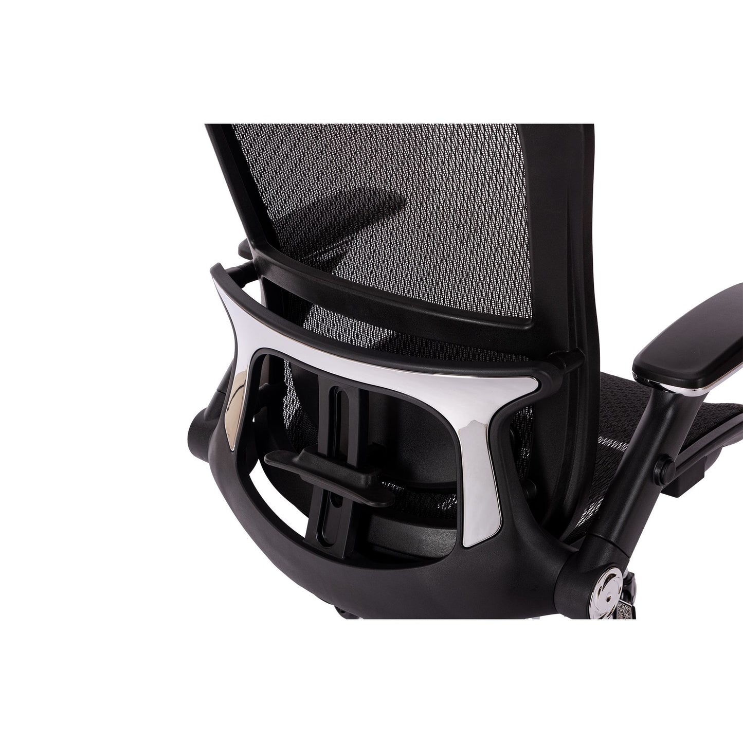 BLACK Ergonomic Mesh Office Chair High Back - Adjustable Headrest with Flip-Up Arms