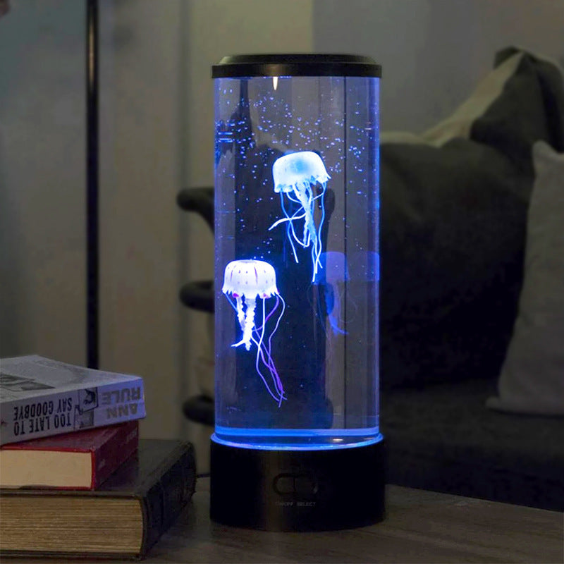 Medium Jellyfish Lamp with USB Plug-In, Colorful LED Night Light for Home Ambiance