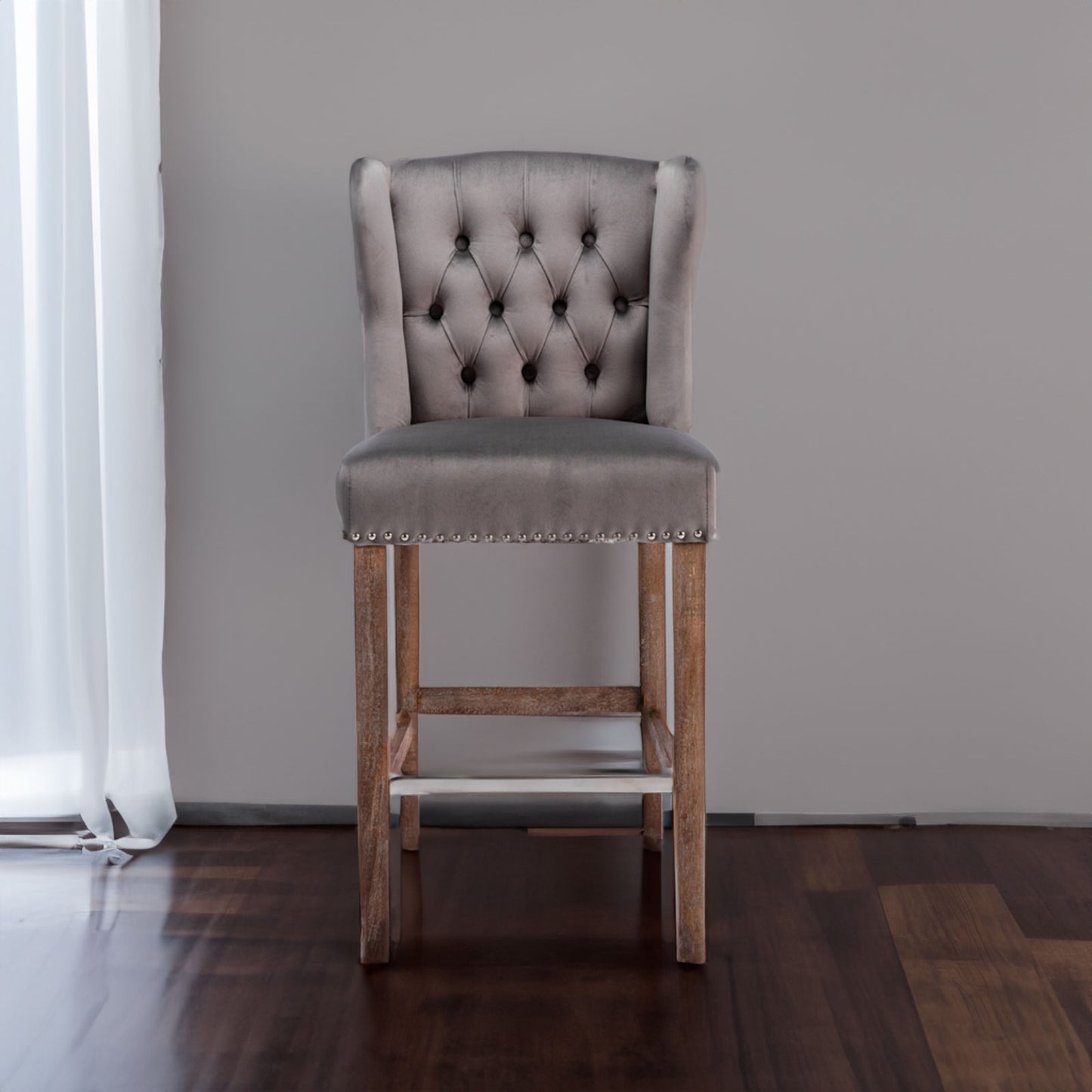 A&A Furniture Counter Height Bar Stools Upholstered