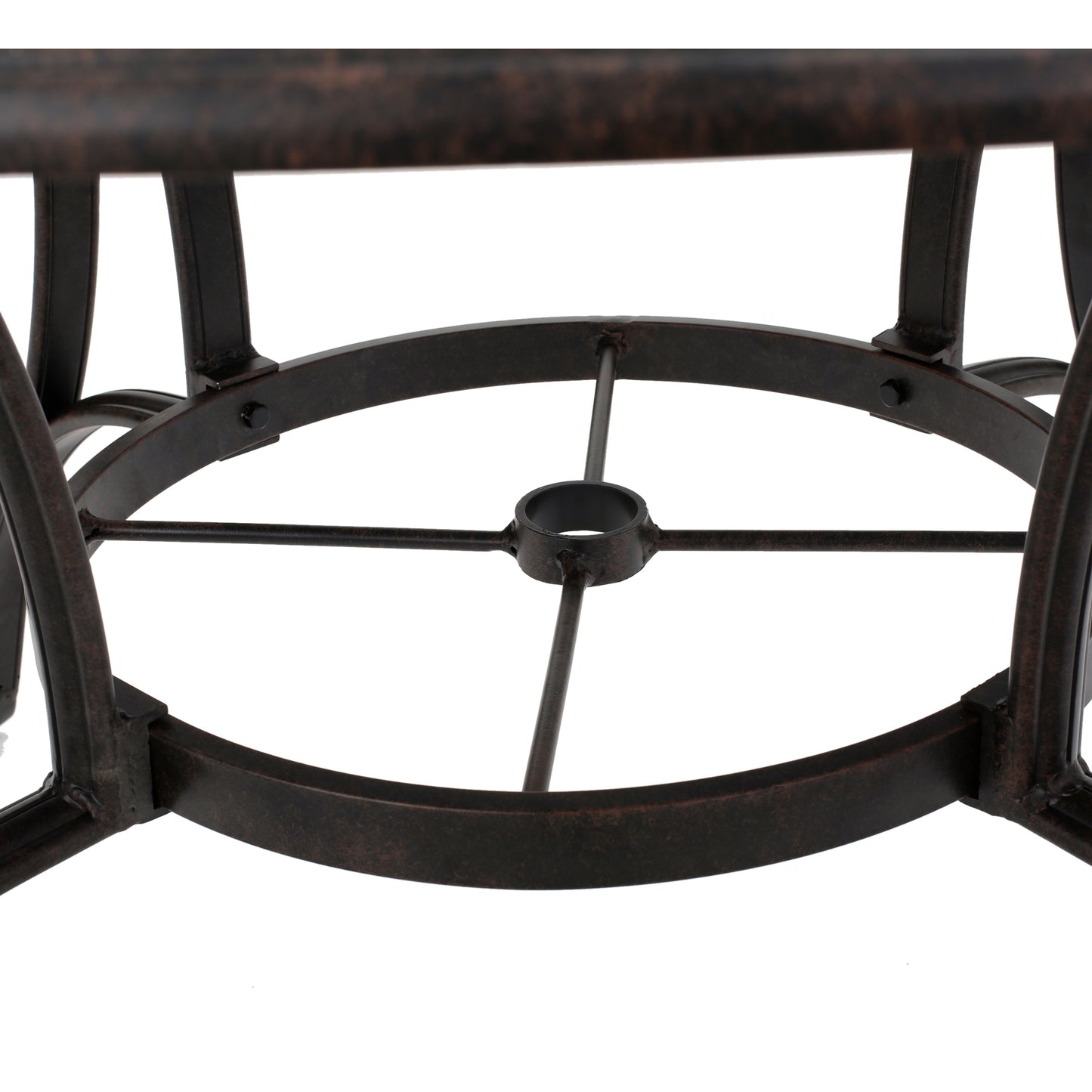 Outdoor Cast Aluminum Circular Dining Table, Bronze Finish for Stylish Outdoor Dining