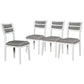 TREXM Classic and Traditional Style 6 - Piece Dining Set, Includes Dining Table  4 Upholstered Chairs & Bench (White+Gray)