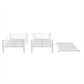 Heavy-duty Sturdy Meta Twin over Twin with Trundle Bunk Bed/l/ Noise Reduced/ Safety Guardrail/No Box Spring Needed,White