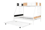 Metal Twin over Full Bunk Bed with Trundle