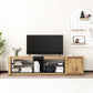 ModernTV stand suitable for TVs under 80 inches, media console with multifunctional storage, and LED lights