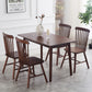 4 dining chairs, walnut wood, rubberwood material, dining chairs, solid wood chairs, solid wood dining table chairs