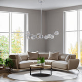 Modern Crystal Chandeliers, 9 Lights Chrome Chandelier for Living Room Bedroom (Bulbs Not Included)